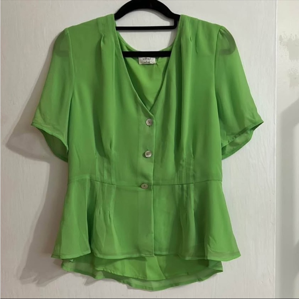 Wilfred Green Button-Up Blouse